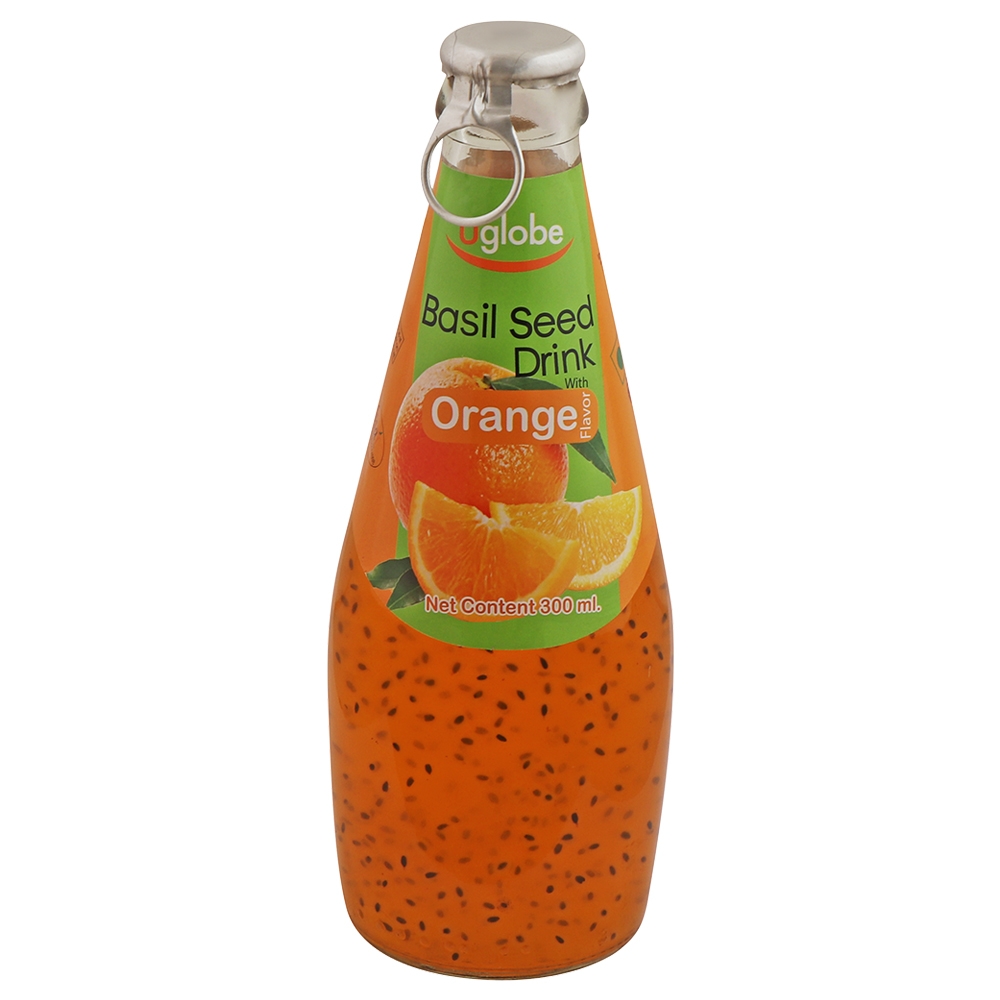 Uglobe Basil Seed Orange Drink 300 ml