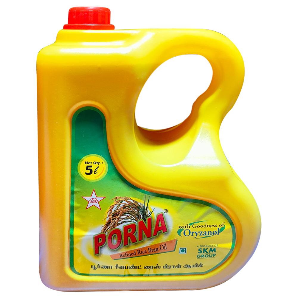 Porna Refined Rice Bran Oil 5 L Porna Refined Rice Bran Oil 5 L
