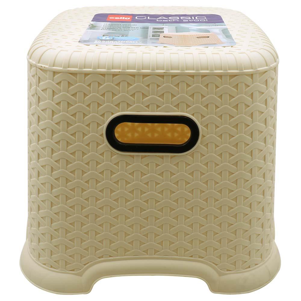 Cello Classic Ivory Plastic Stool 27 cm