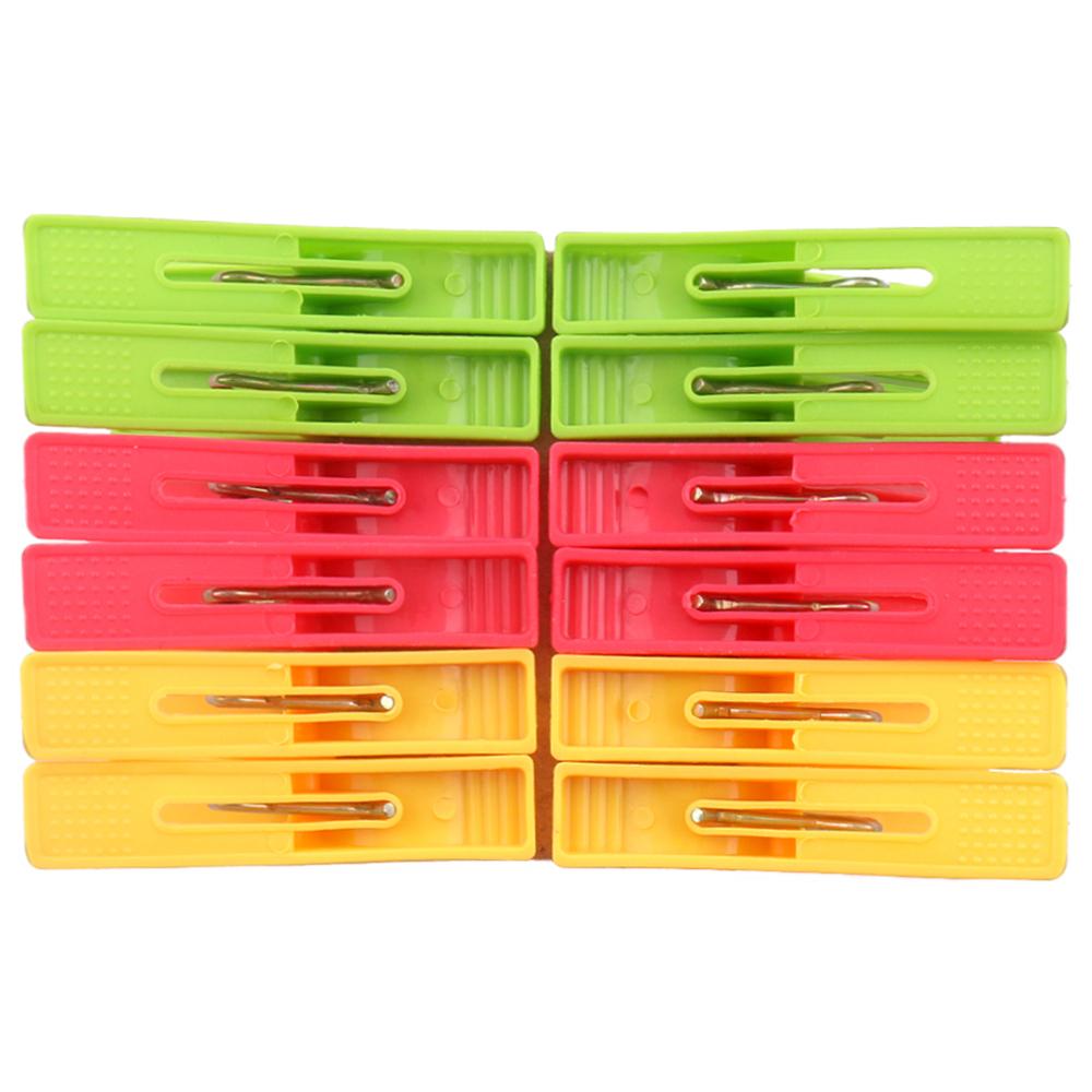 Swastik Platinum Multicolour Plastic Cloth Clip (Set of 12)