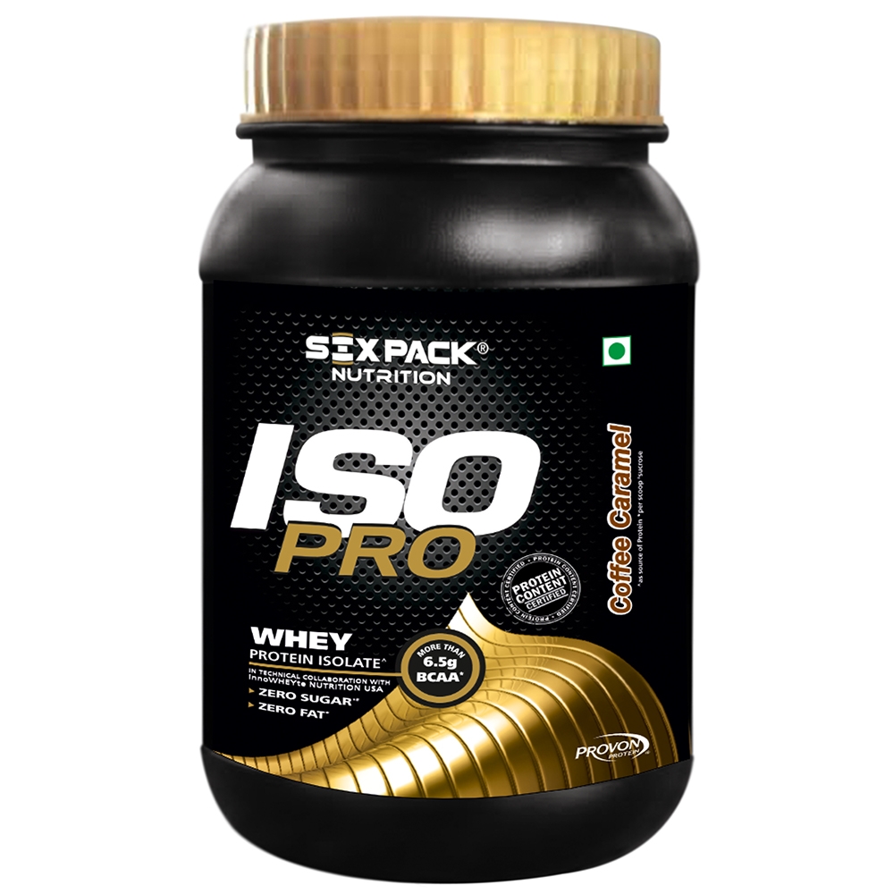 Six Pack Nutrition Iso Pro Coffee Carmel Whey Isolate Protein Powder 1 kg