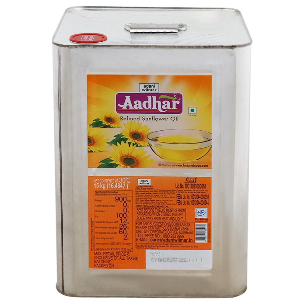 Aadhar Sunflower Oil 15 kg