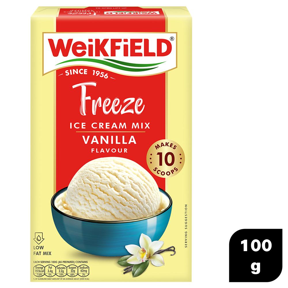 Weikfield Vanilla Flavour Freeze Ice Cream Mix Powder 100 g (Carton)